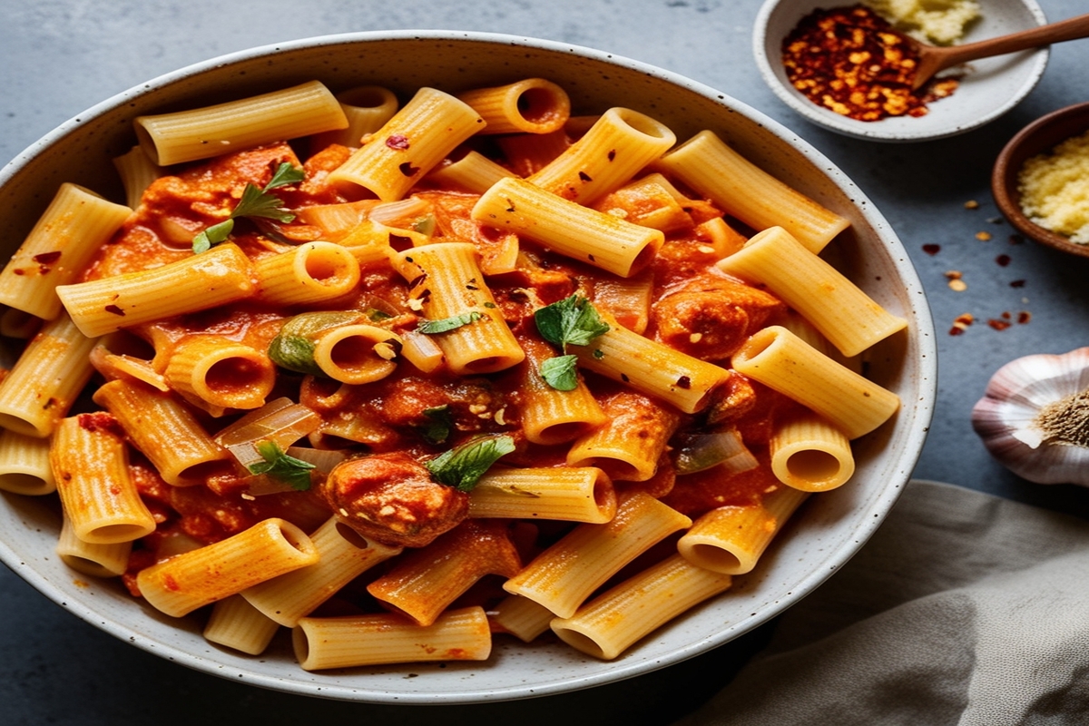 How Many Calories Are in Spicy Rigatoni Pasta